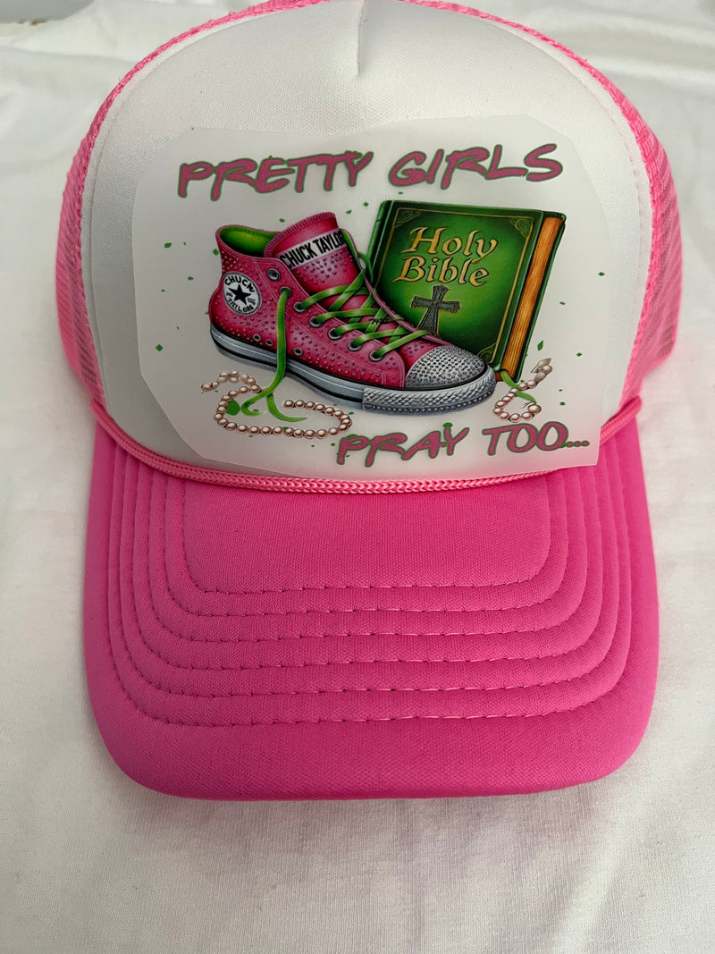 Pretty Girls Pray DTF Iron on Transfers (small)