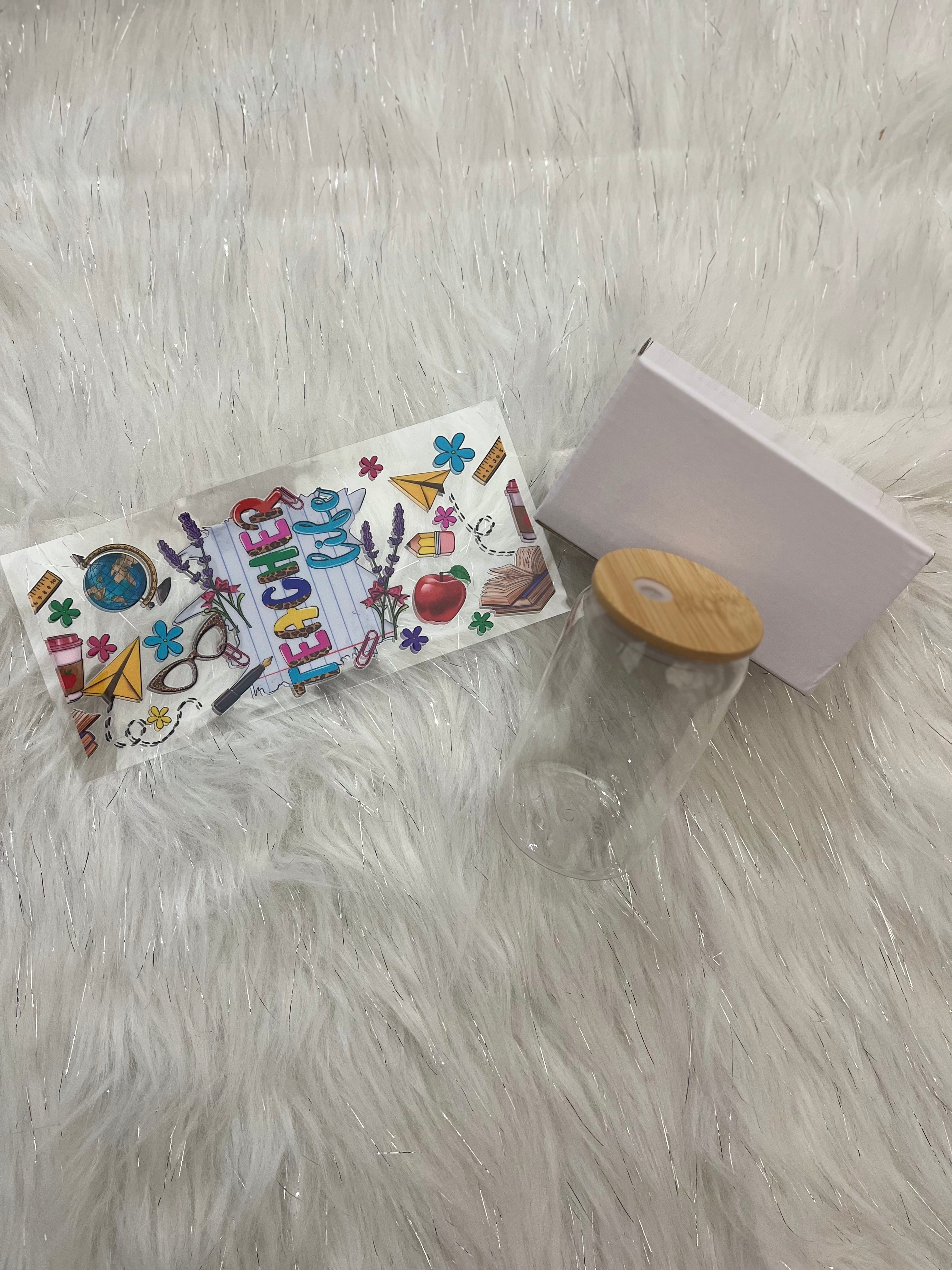 Teacher UV DTF CUP WRAP