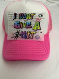 I Don’t Give a  $hit DTF HAT TRANSFER