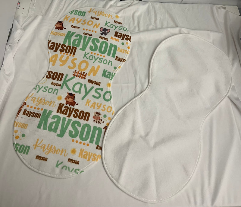 Peanut Shape Baby Burp Cloth Sublimation