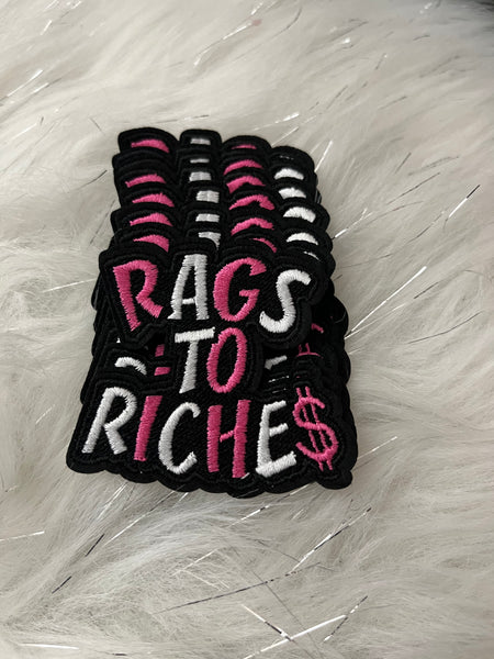 Rags to Riches Iron on Patch