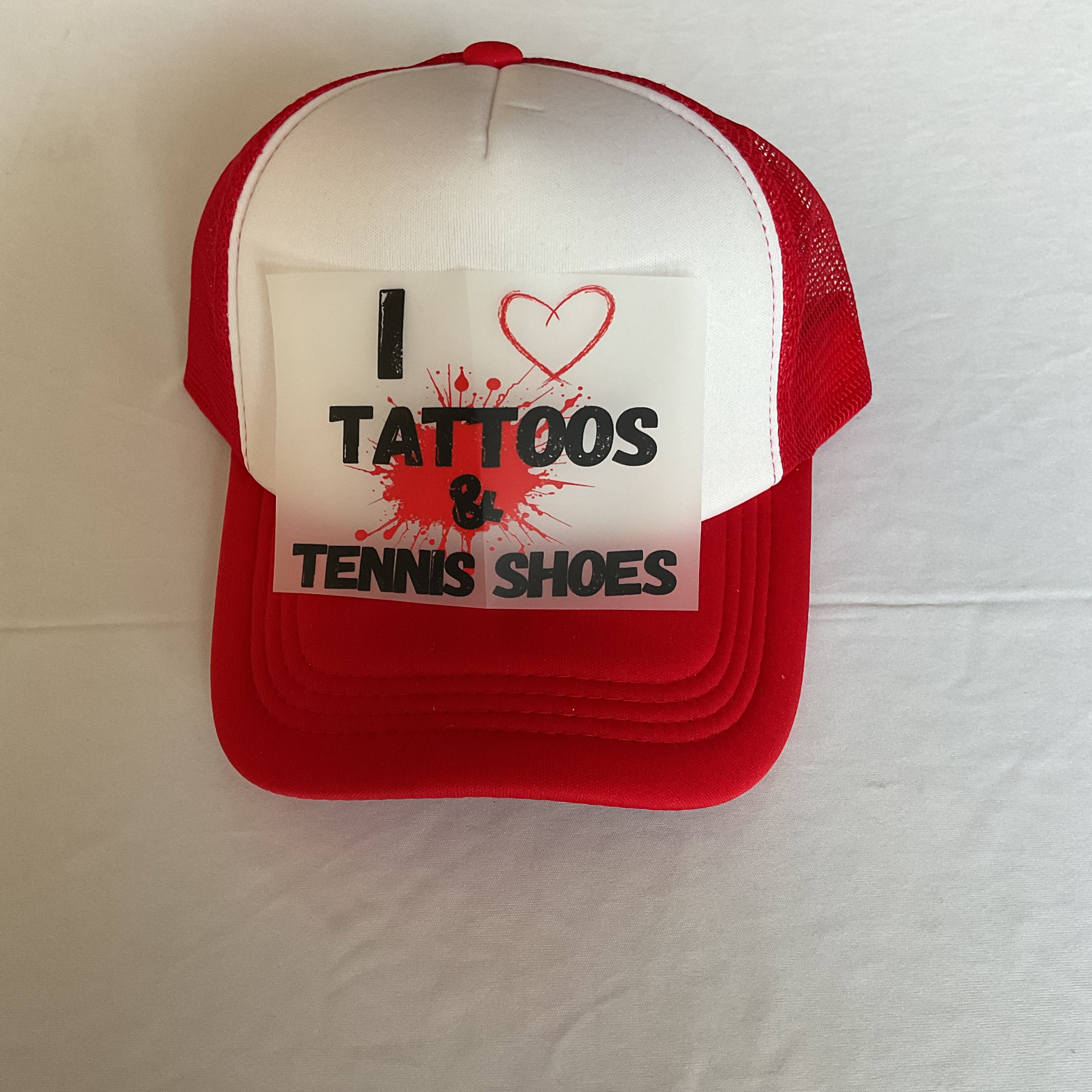 Tattoos and Tennis Shoes DTF HAT TRANSFER