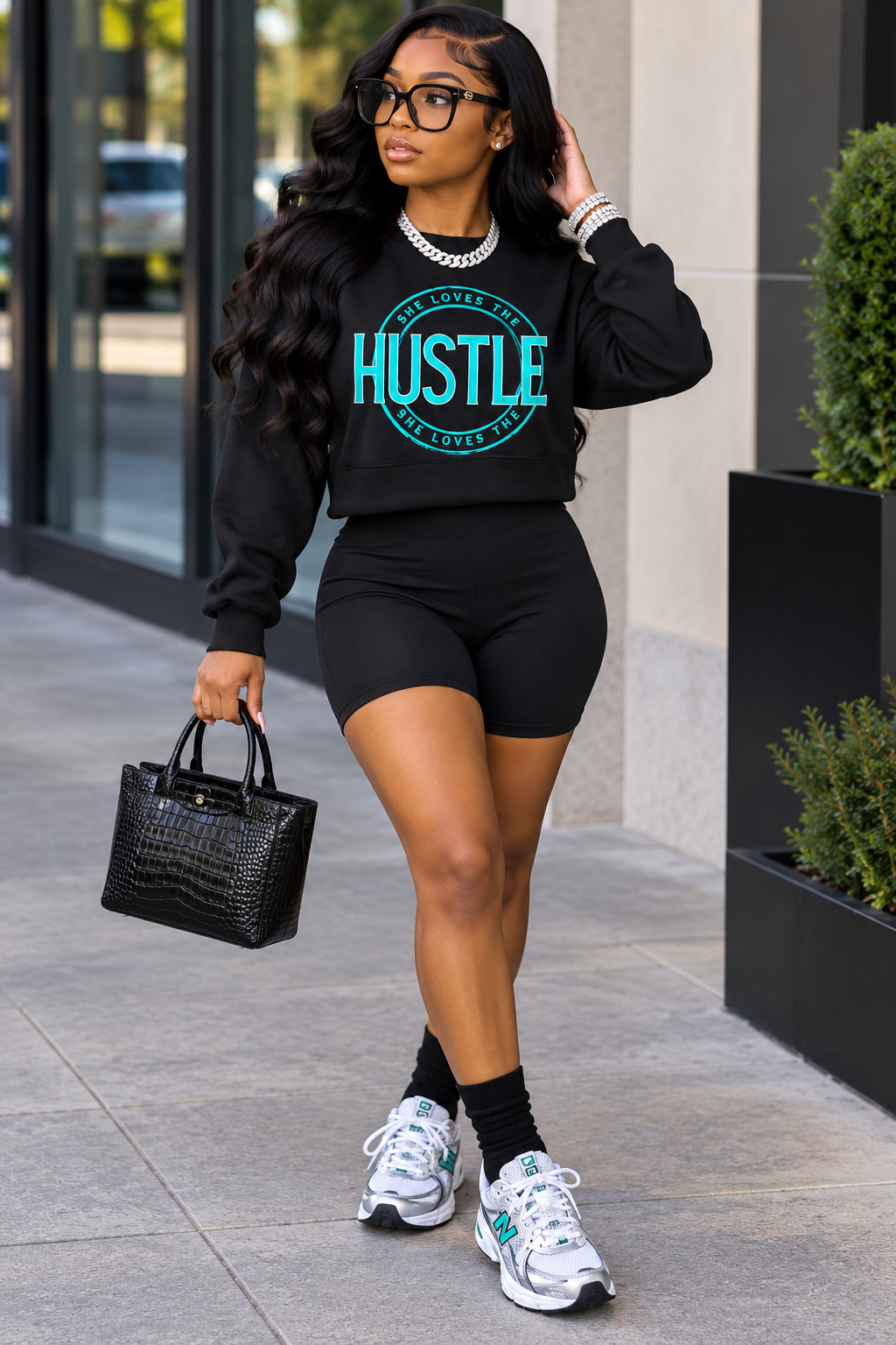 She loves the Hustle Sweatshirt