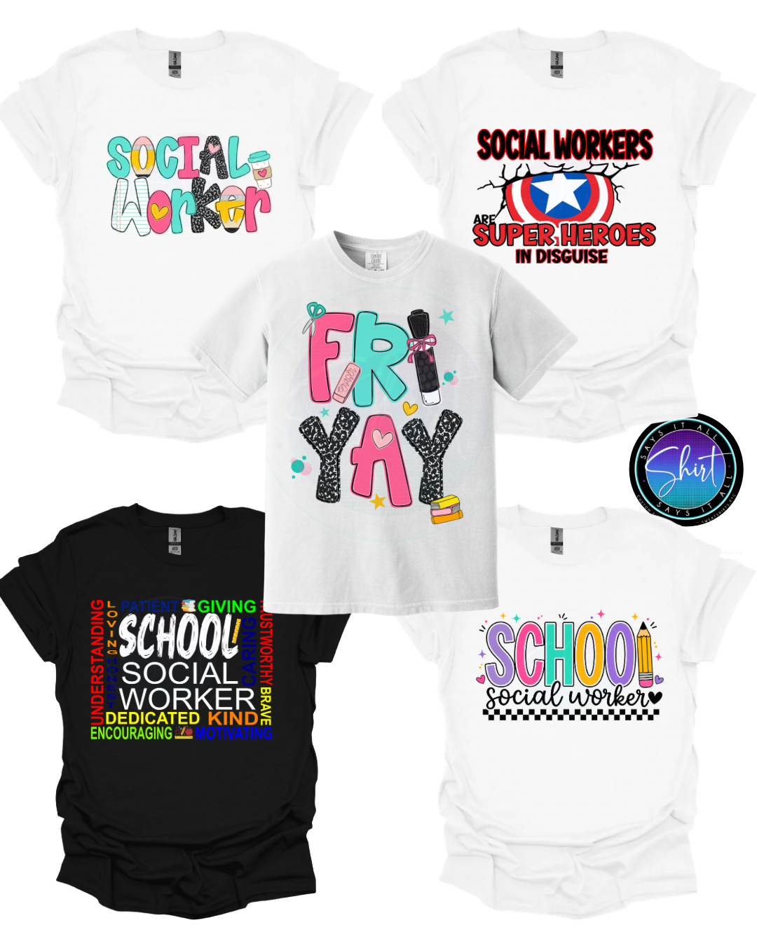 School Social Worker T-shirt Box