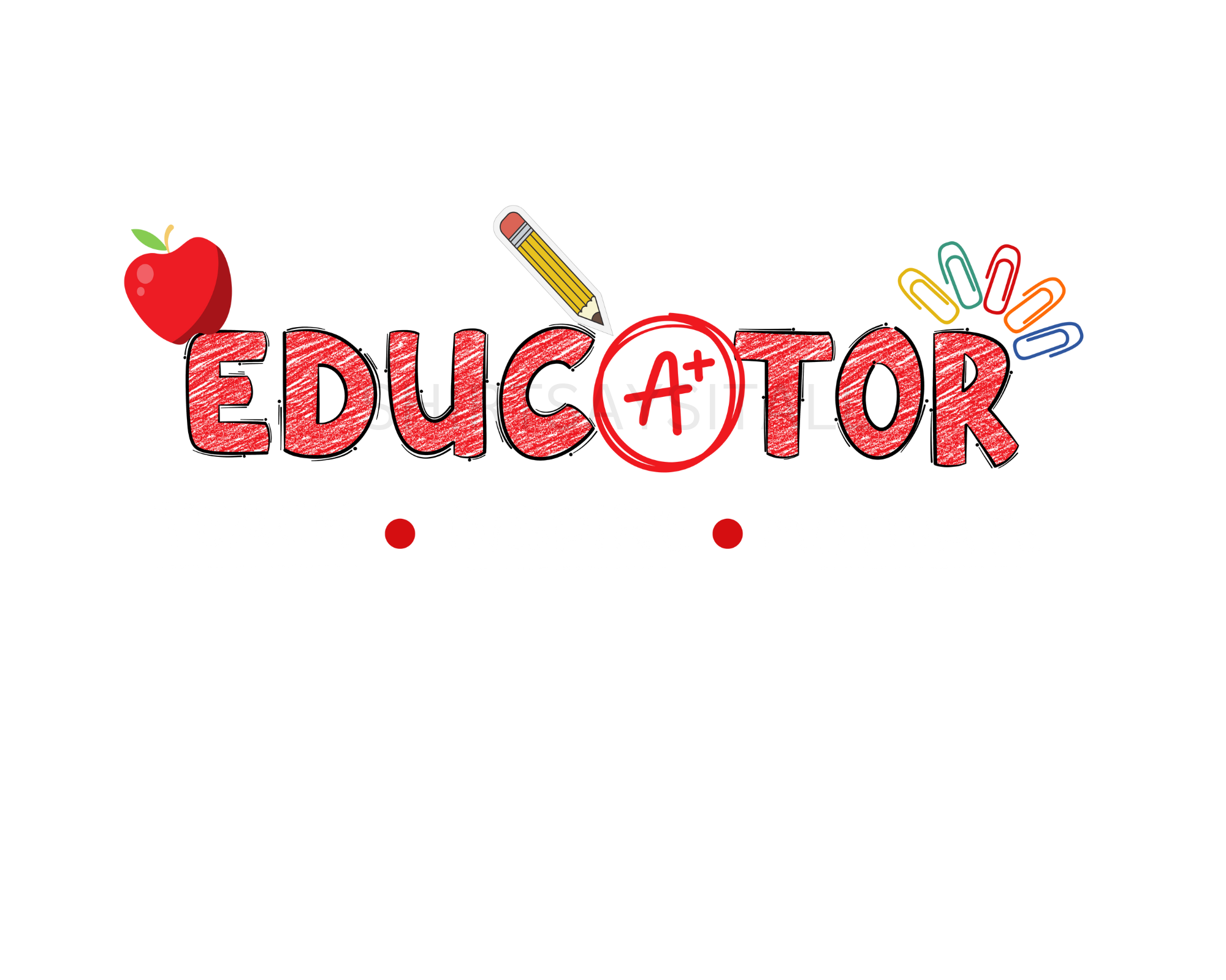 EDUCATOR W/ APPLE PENCIL PAPER CLIP DIGITAL DOWNLOAD