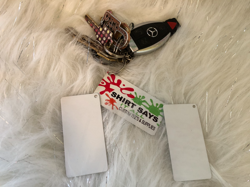 Sublimation Aluminum Rectangle Keychain