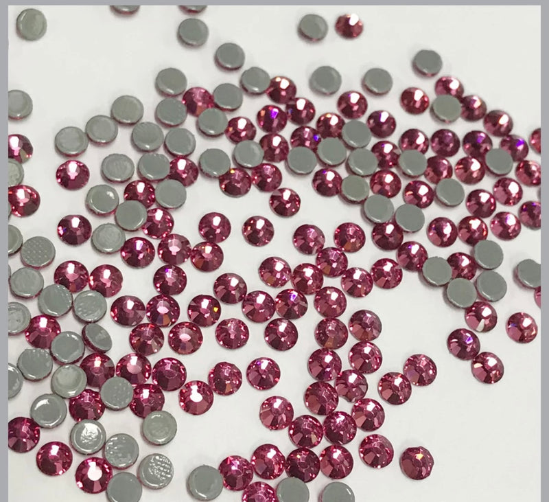 Korean Low Lead Fuschia Hot Fix Rhinestones