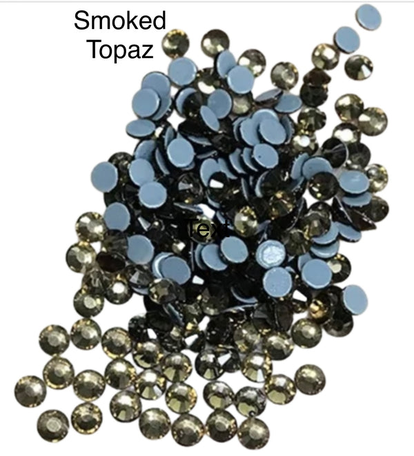 Korean Low Lead Smoked Topaz Hot Fix Rhinestones