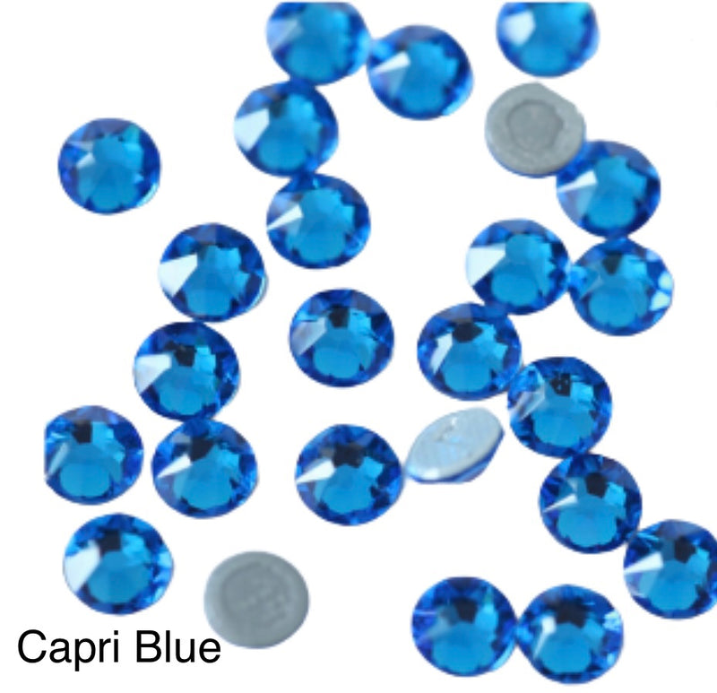 Korean Low Lead Capri Blue Hot Fix Rhinestones