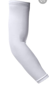 White 100% Polyester Football Sleeves (2pack)