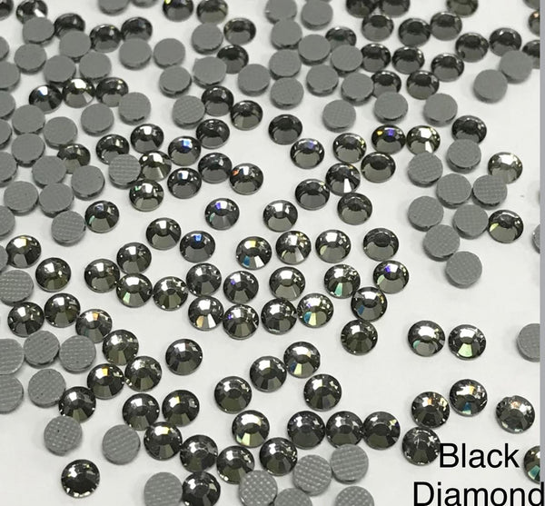 Korean Low Lead Black Diamond Hot Fix Rhinestones