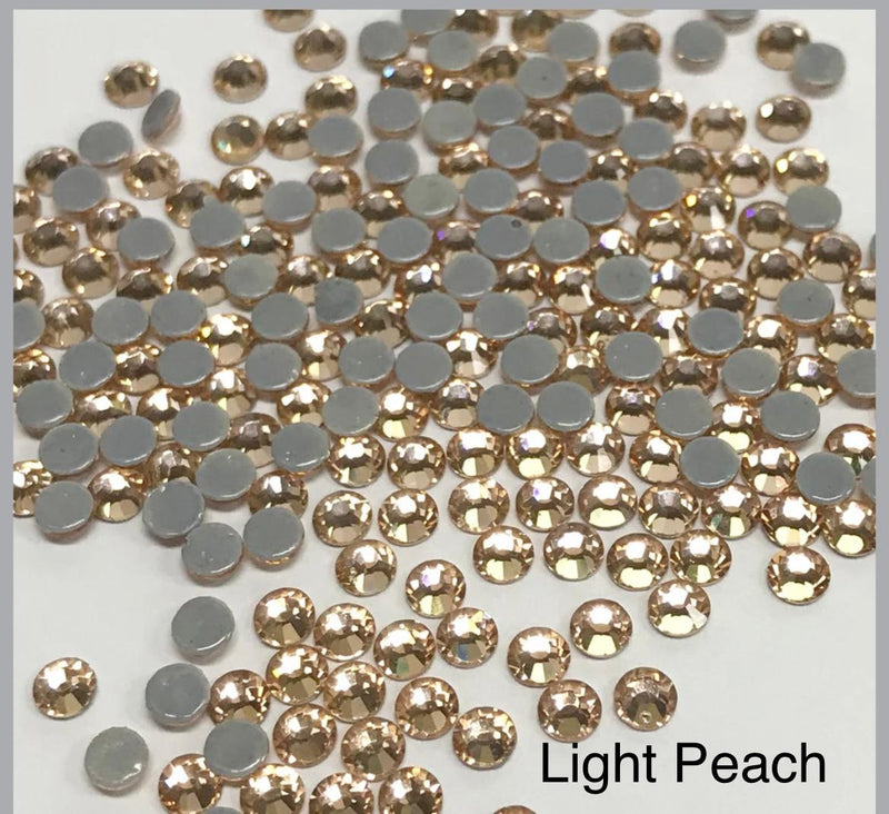 Korean Low Lead Light Peach Hot Fix Rhinestones