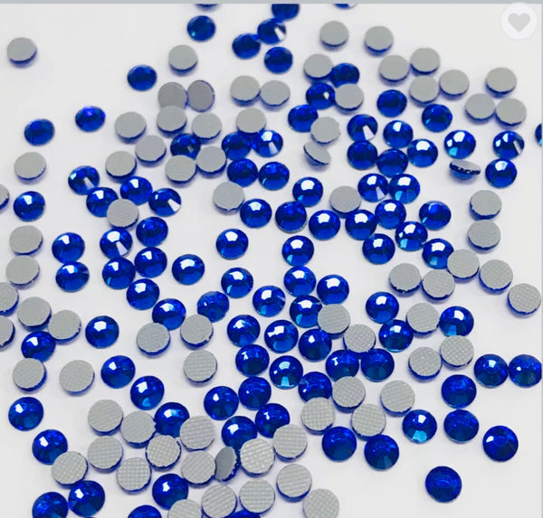 Korean Low Lead Sapphire  Blue Hot Fix Rhinestones