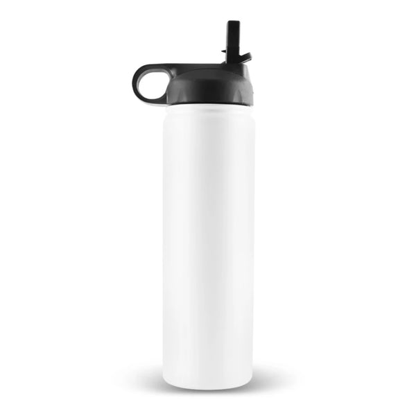 20oz. Flip Top Blank Sublimation Sports Bottle w/Straw