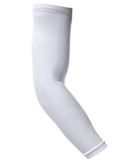 White 100% Polyester Football Sleeves (2pack)